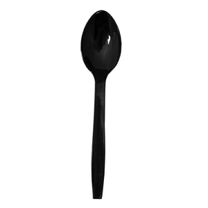 Plastic Black Spoons Disposable 