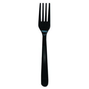 Plastic Black Forks Disposable X 30pcs