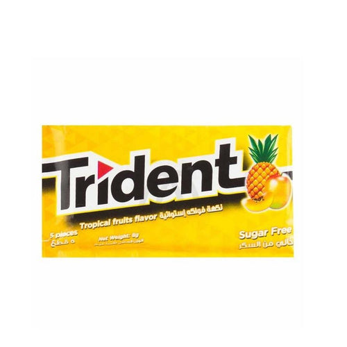 Trident Tropical Sugar Free Gum 8g
